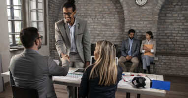 Apsiring accountants at job interview.web